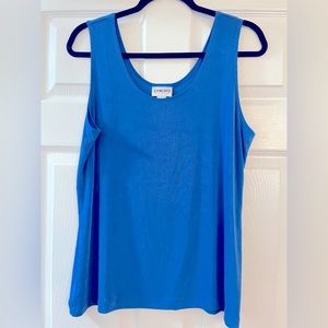 NWOT Chicos Travelers  women’s royal blue tank top. Size 3. Excellent condition